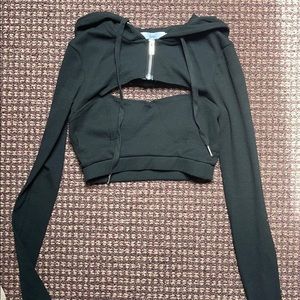 Adika cut out cropped sweatshirt